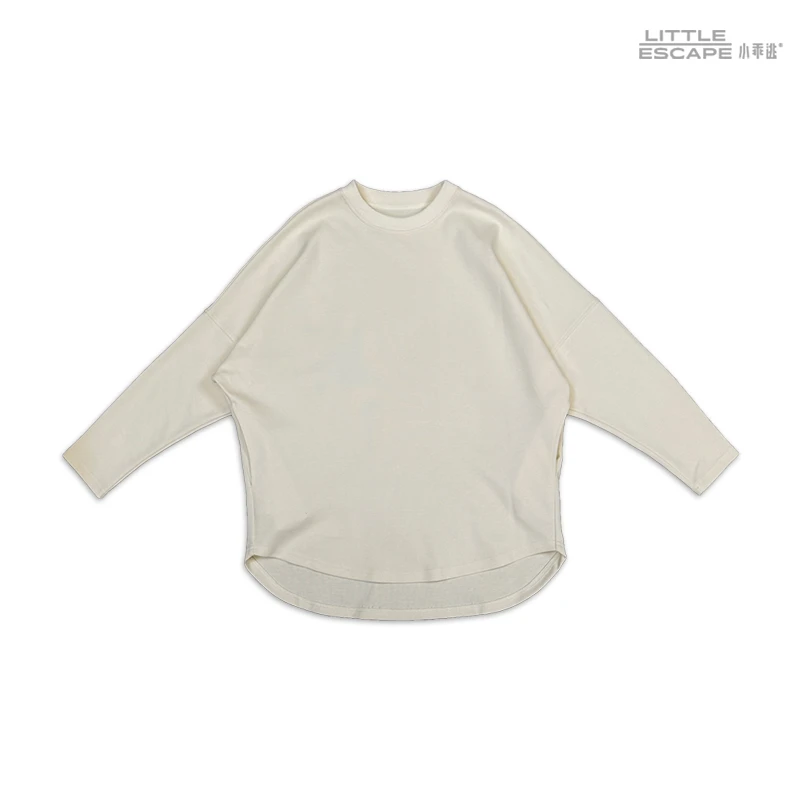 小乖逃X艾米蓝草绿色卫衣纯色百搭简约秋冬宽松圆领2308261