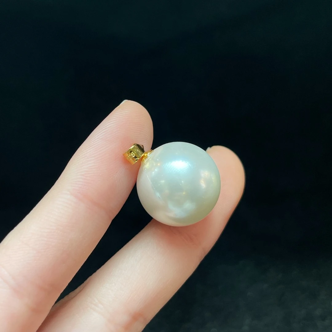 【锋哥珠宝】 3     银镶贝母珠宝吊坠（16mm+）