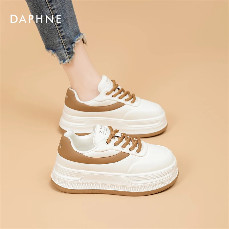 Daphne/达芙妮小白鞋女百搭夏季2025新款ins潮流时尚厚底休闲板鞋