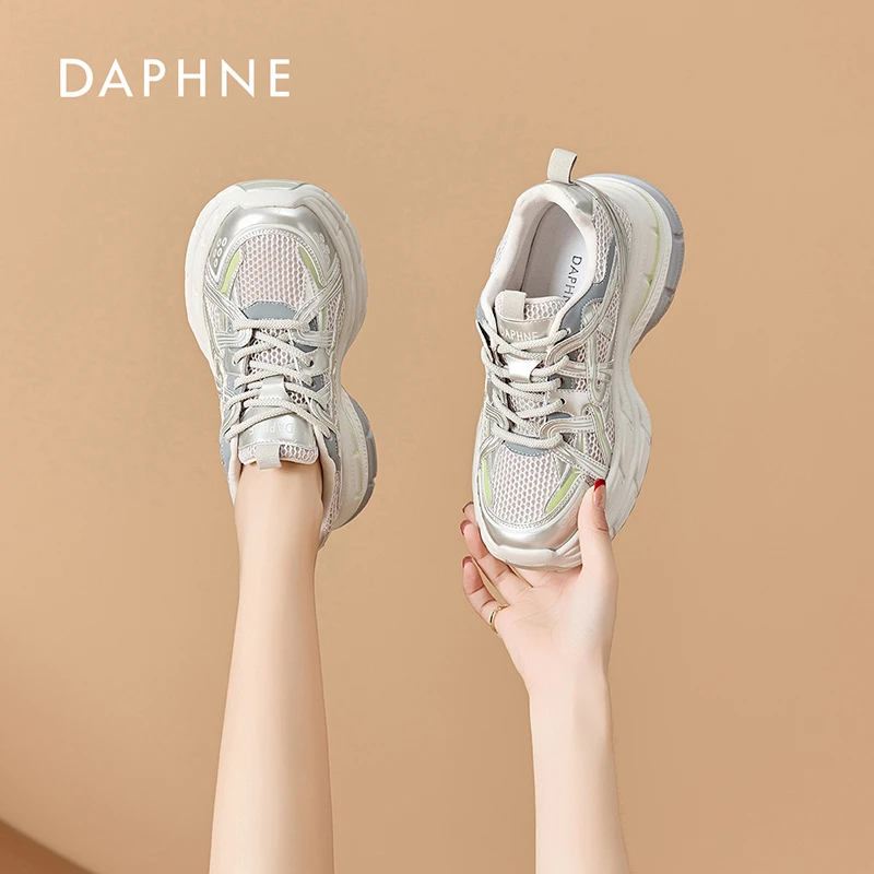 Daphne/达芙妮老爹鞋女2025秋季新款时尚百搭厚底休闲运动鞋