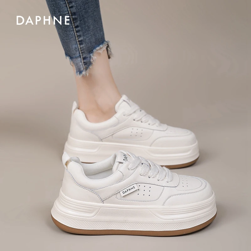 Daphne/达芙妮小白鞋女百搭2025秋季新款ins潮流时尚厚底休闲板鞋