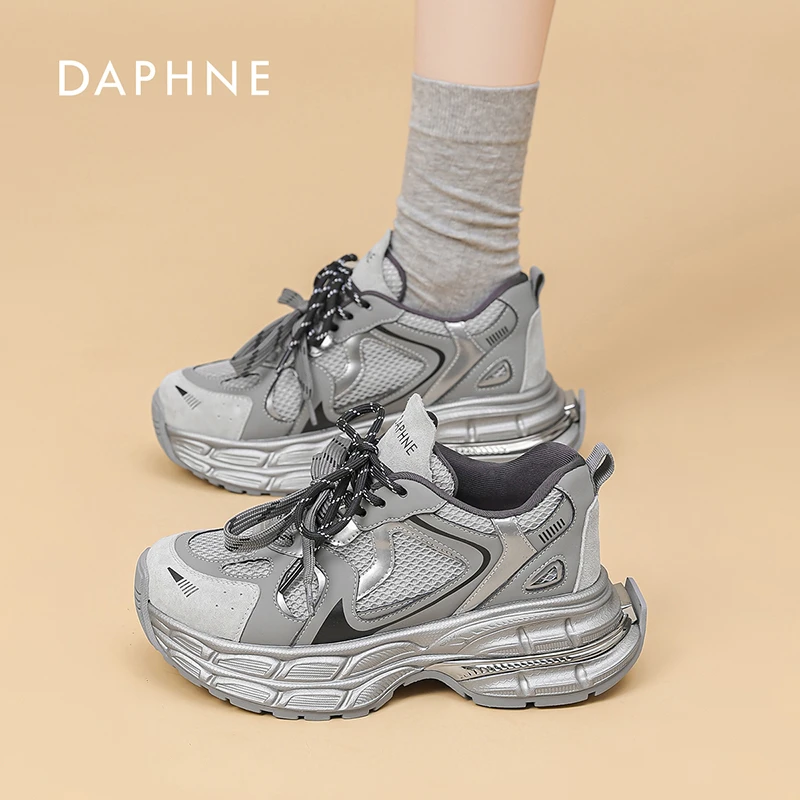 Daphne/达芙妮老爹鞋女ins潮2025夏季新款爆款百搭休闲厚底运动鞋