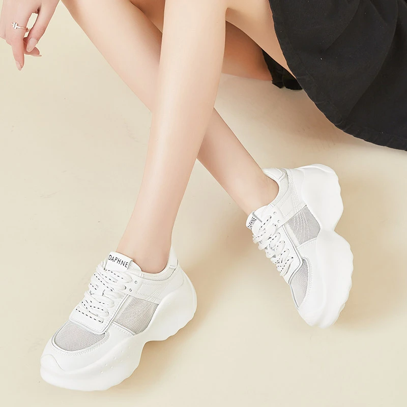 Daphne/达芙妮厚底老爹鞋女2025新款夏季百搭时尚潮流运动休闲鞋