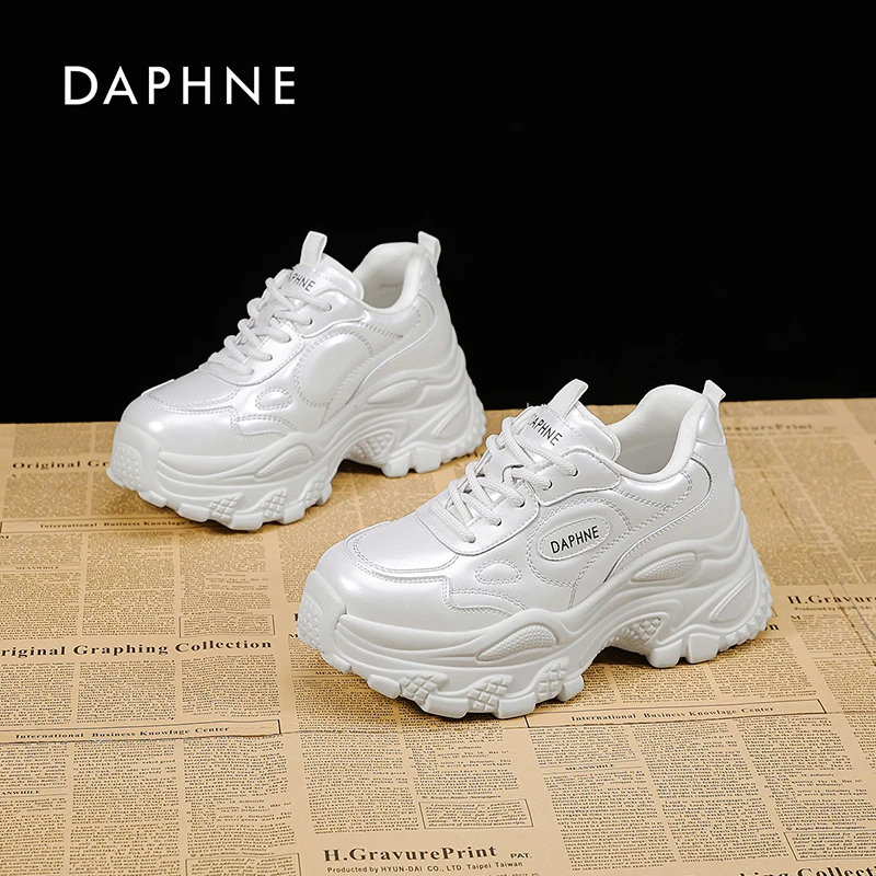 Daphne/达芙妮厚底老爹鞋女2025夏季新款百搭增高休闲运动女鞋