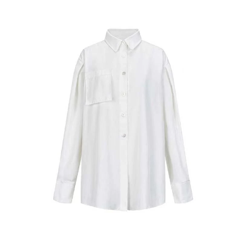 ANNAMOOER 设计师品牌 白色休闲款衬衫AM63C002