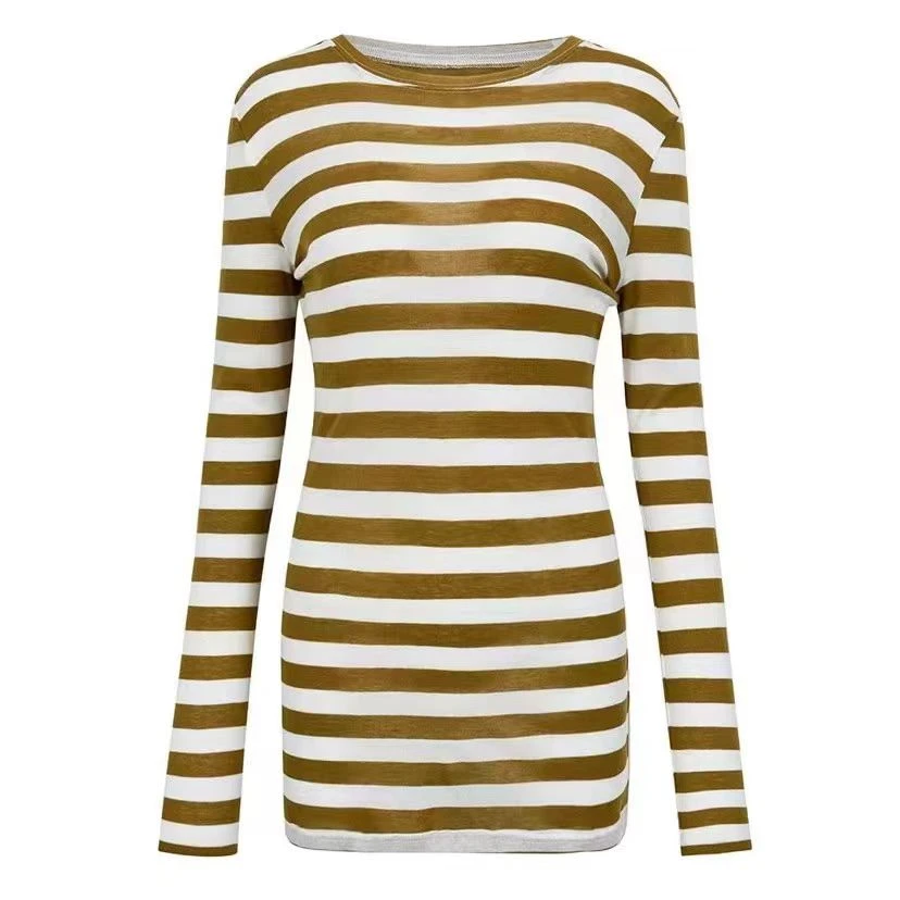 ANNAMOOER 设计师品牌三色条纹打底衫AM63Z019/AM63Z020/AM63Z021