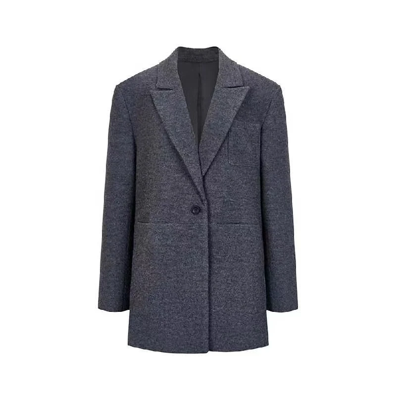 ANNAMOOER 设计师品牌深灰色西装外套AM63W009