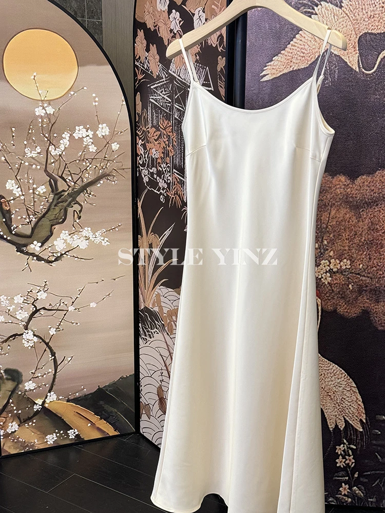 【银子】且听星海轻奢风双面缎气质吊带裙爆款2024女装裙子XZ4085#