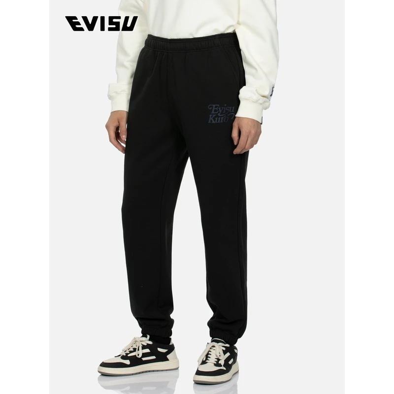 EVISU KURO 2023秋季男士标志海鸥印花卫裤2EAGNM3SP5247OSFL