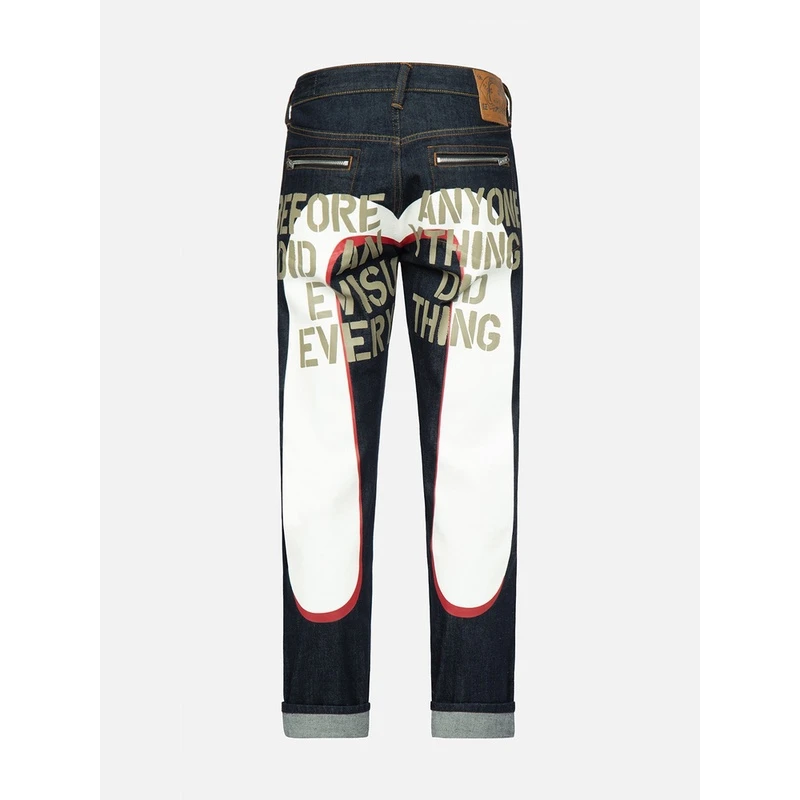 EVISU2023年春夏新款男士格言大M休闲潮流牛仔裤2ESHTM3JE92317CS