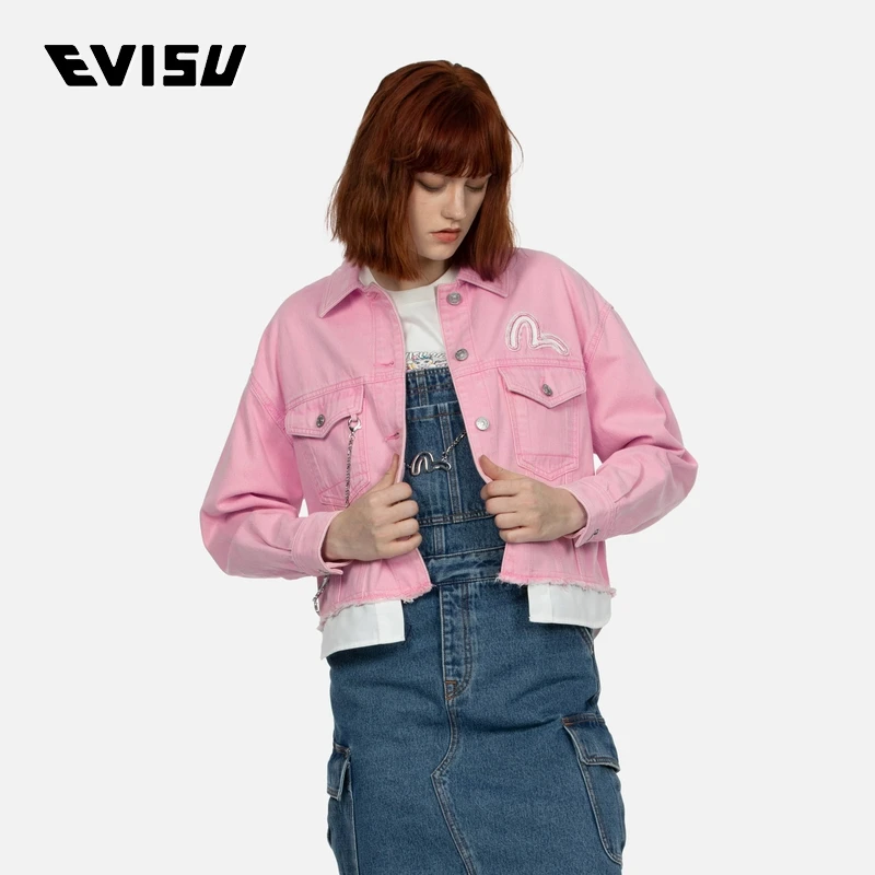 EVISU 2024春季女士假两件式时尚牛仔外套 2ESHTW4DJ4002FFDN