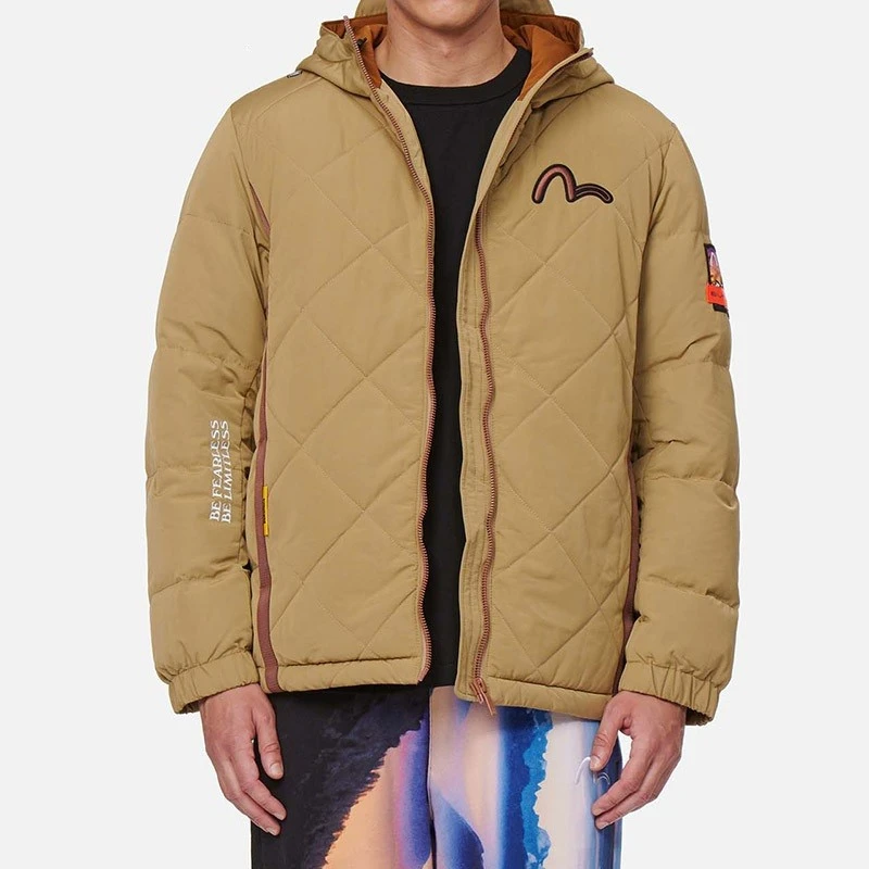 EVISU 男士冬季新款撞色边饰绗缝羽绒服休闲外套2EAGNM1NJ768XXPL