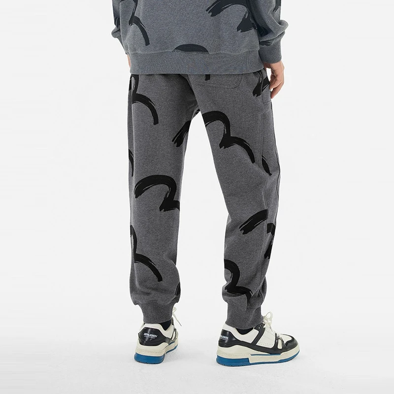 EVISU 2024秋季 男士满地笔刷海鸥休闲裤2EAHTM4SP7064STCT