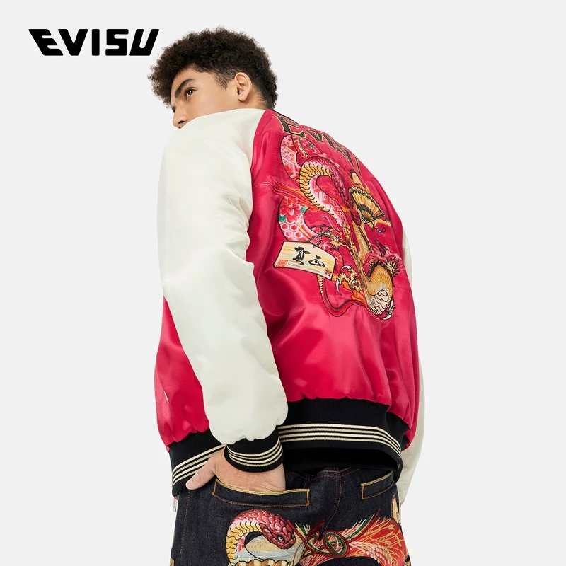 【蛇年限定】EVISU2025年春季限量蛇刺绣双面外套2ESHTM5JK1235RXNQ