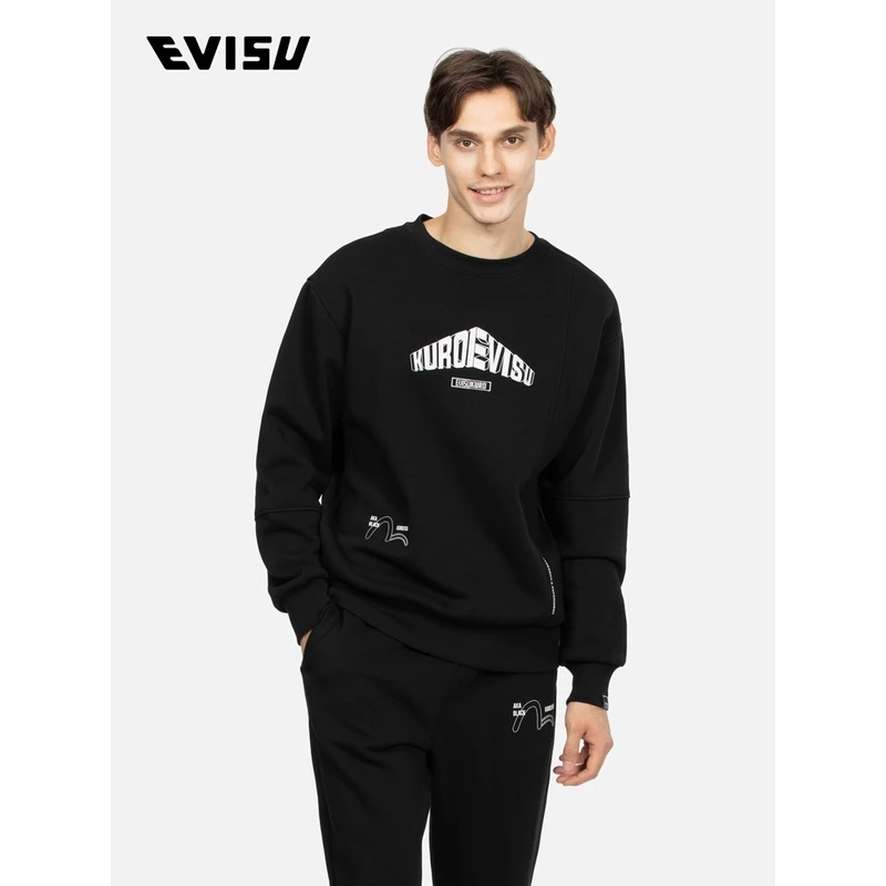 EVISU KURO 2023秋季 男士Logo印花卫衣2EAGNM3SW5055XXFL