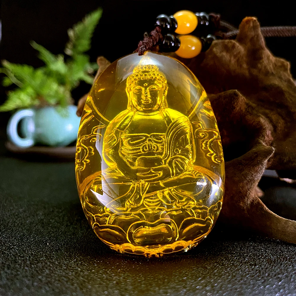 吊坠D505大日如来项链轻奢国风复古经典雕刻立体佛头念珠粗绳子