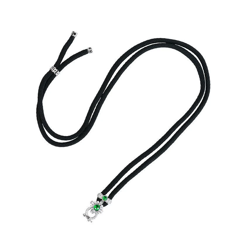 吊坠925银布艺 【Sze SangSang珠宝】复古手工高货绳子高货吊坠黑绳