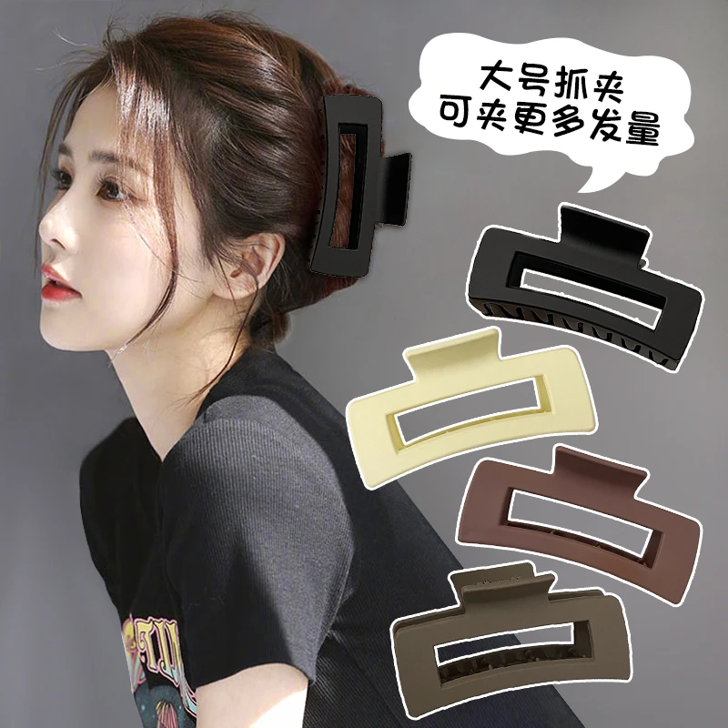 亚克力方形抓夹头饰发抓大号盘发鲨鱼夹发卡