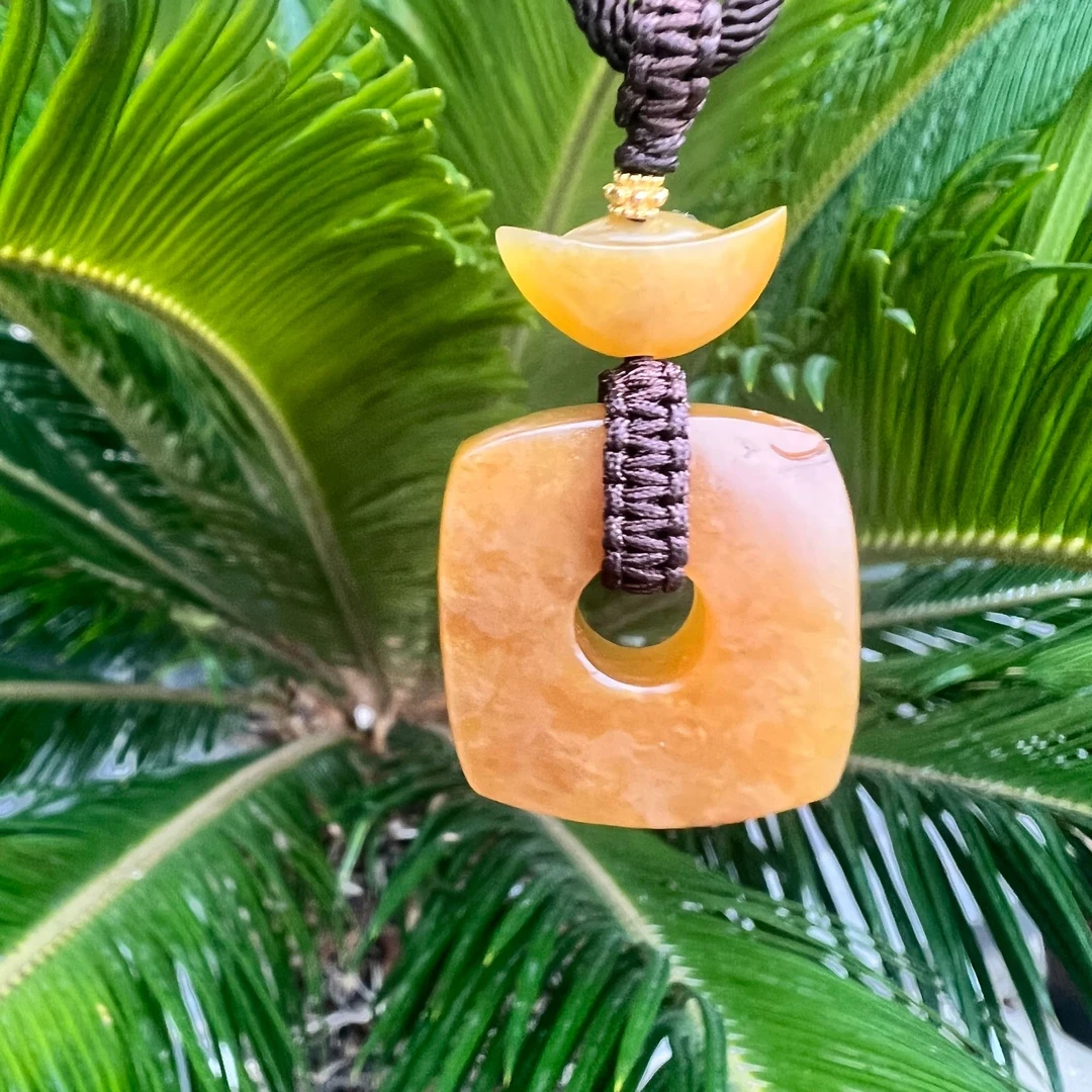 和田玉怀古平安扣吊坠