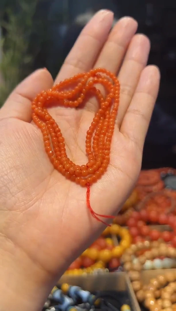 【闪购商品】南红玛瑙手串未镶嵌3+宝山手工-小米珠180