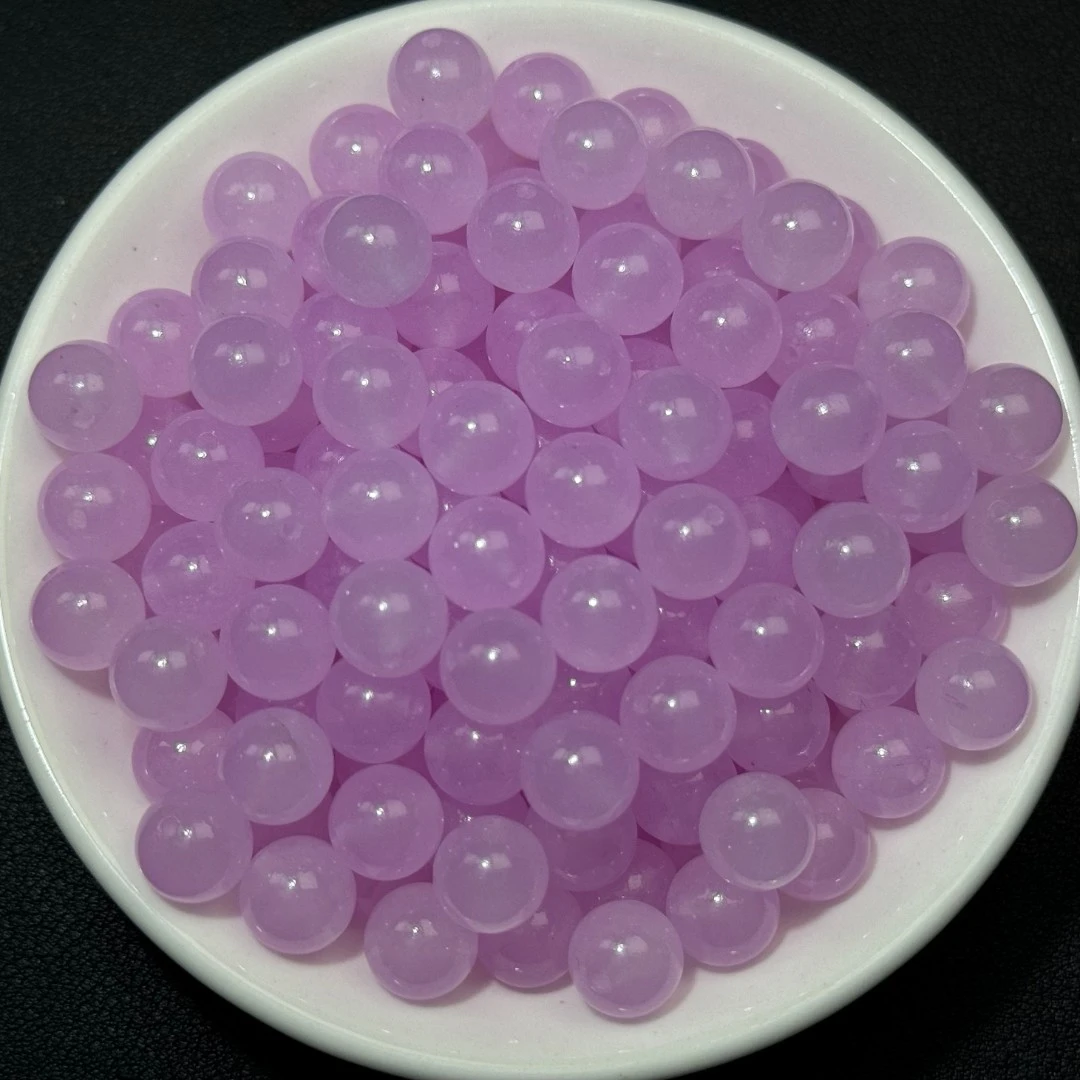 散珠天然粉紫 10mm 30颗 随2颗（赠弹力绳）D055