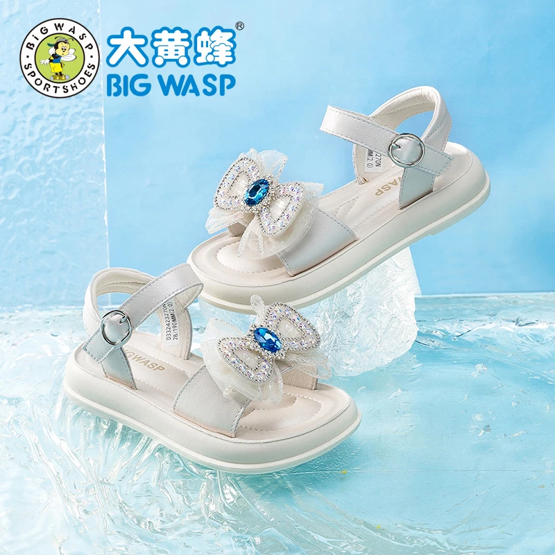大黄蜂童鞋儿童凉鞋夏季女童防滑沙滩鞋软底公主凉鞋D332423270N