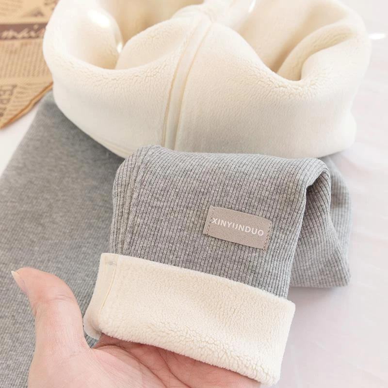 女童打底裤一条过冬外穿冬季保暖裤儿童棉裤羊羔绒加绒加厚裤子