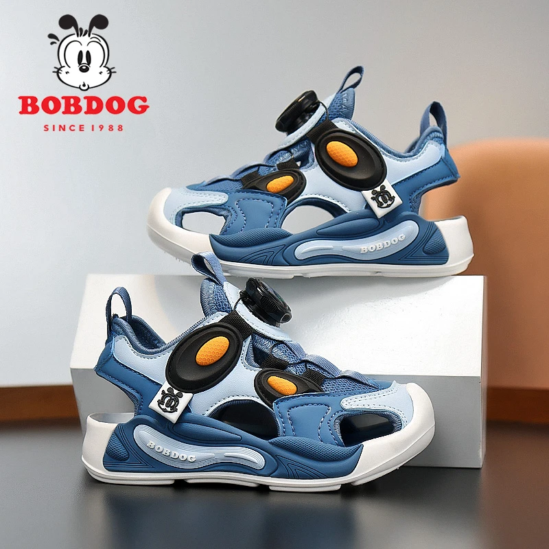 巴布豆童鞋男童包头防撞运动凉鞋2024夏季新款潮流软底儿童沙滩鞋
