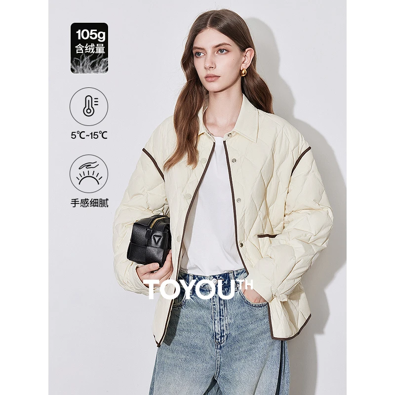 【绿子粉丝专属】初语多巴胺衬衫羽绒服小香风轻暖轻薄外套8446011