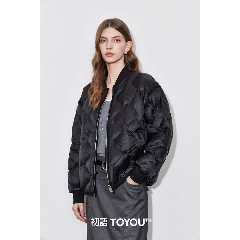 【直播间专属】初语小香风白鸭绒轻薄加厚时尚羽绒服8446801