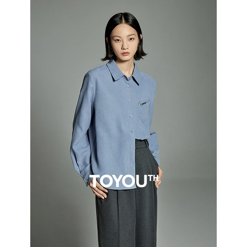 【初语专属】Row风翻口袋磨毛加厚衬衫24秋冬新款气质8332022