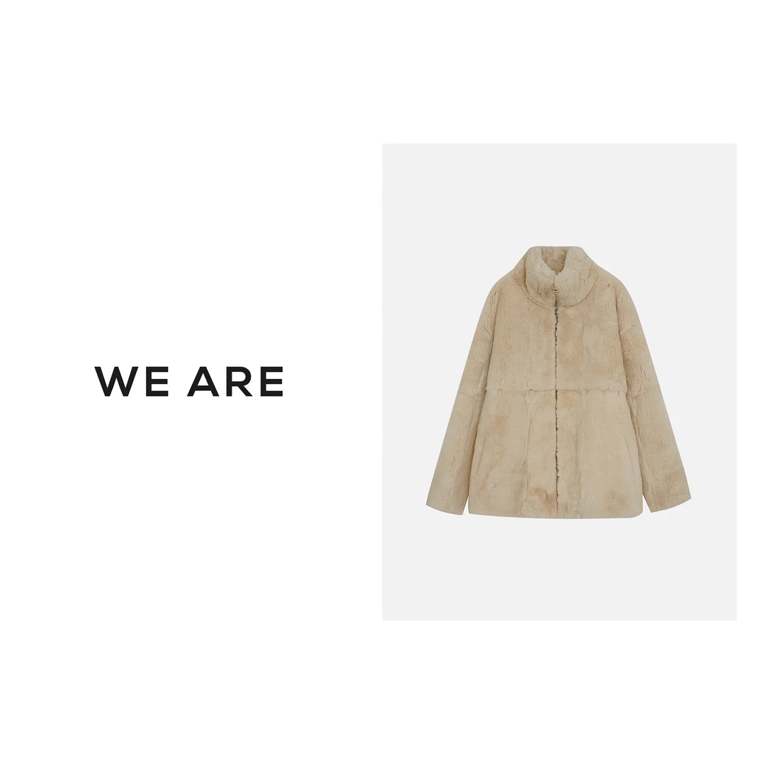人造皮草 《WE ARE》R1941*雪球* 整皮 立领显瘦  外套