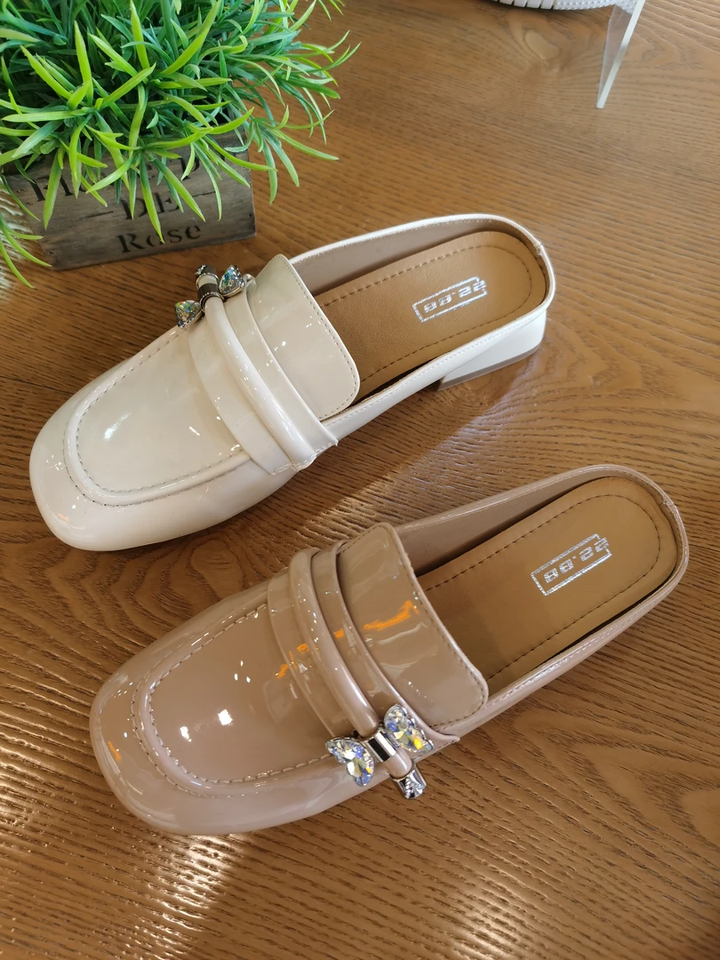 《林吖頭》时尚百搭夏季方头软底凉拖英伦风法式春夏网红休闲