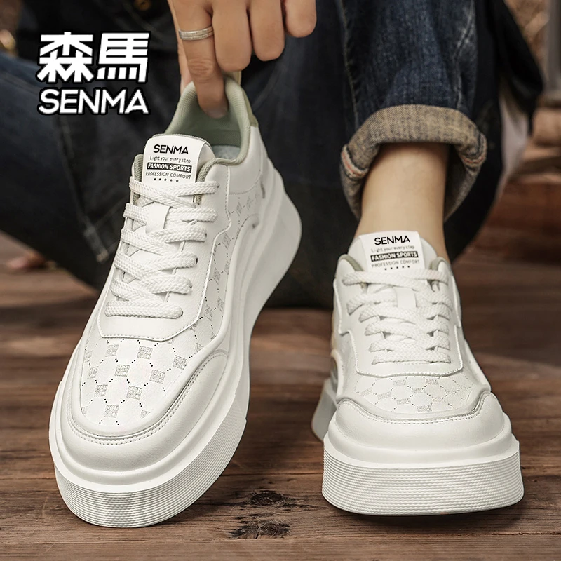 SENMA/森马厚底潮流百搭2026新款冬季鞋子男款设计感小众休闲板鞋