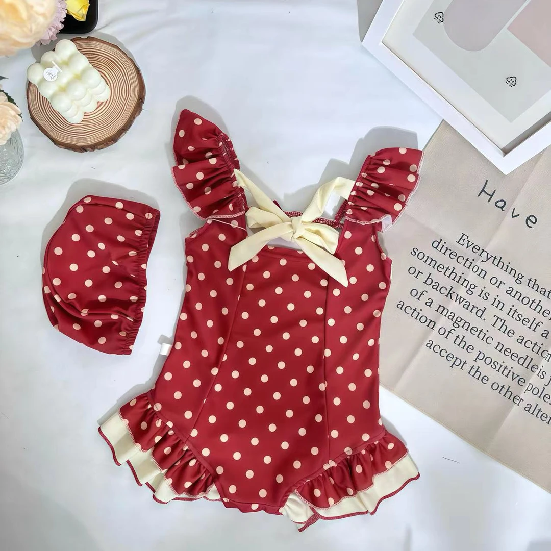 女童泳衣夏季2025小女孩洋气连体游泳装公主速干泳衣防走光宝宝