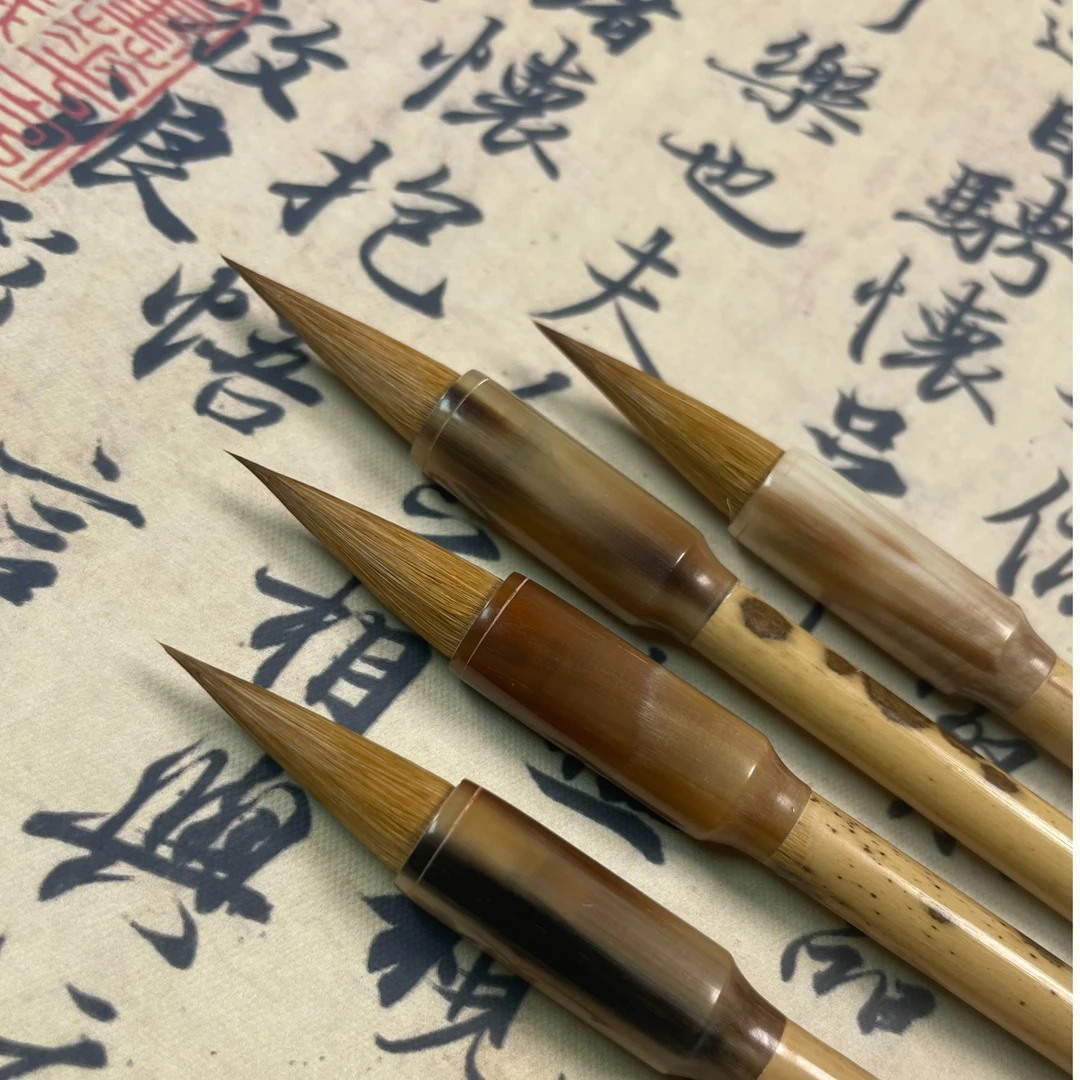 纯狼尾毫中小楷行隶二王书谱欧楷褚体柳体专用毛笔国画