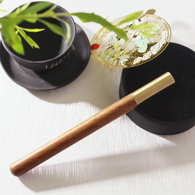 冠楠非洲酸枝木黄铜精品签字笔中国风商务文创男女通用高颜值笔