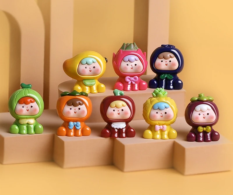 【直播拆】四代水果崽崽立体可爱DIY树脂摆件手工微瑕介意勿拍