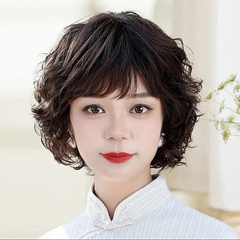 【复古民国风】优雅复古风假发全真发女轻薄舒适全真人发丝全头套