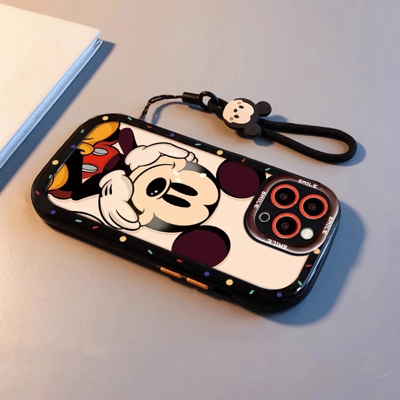 适用iPhone15手机壳苹果16promax动漫13卡通11创意12防摔捧脸米奇
