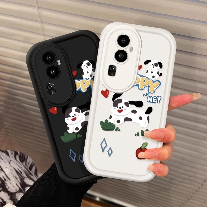 适用OPPOReno14pro手机壳新款Reno12保护套9潮牌全包防摔斑点小狗