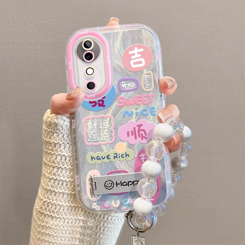 适用vivos19pro手机壳卡通保护套s18镜头全包s17防摔可爱招财进宝