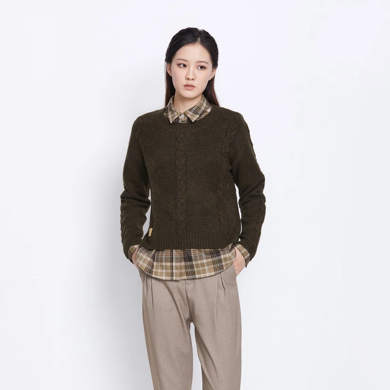 S·DEER圣迪奥早秋套装女装休闲学院风格纹衬衫两件字母S21383519