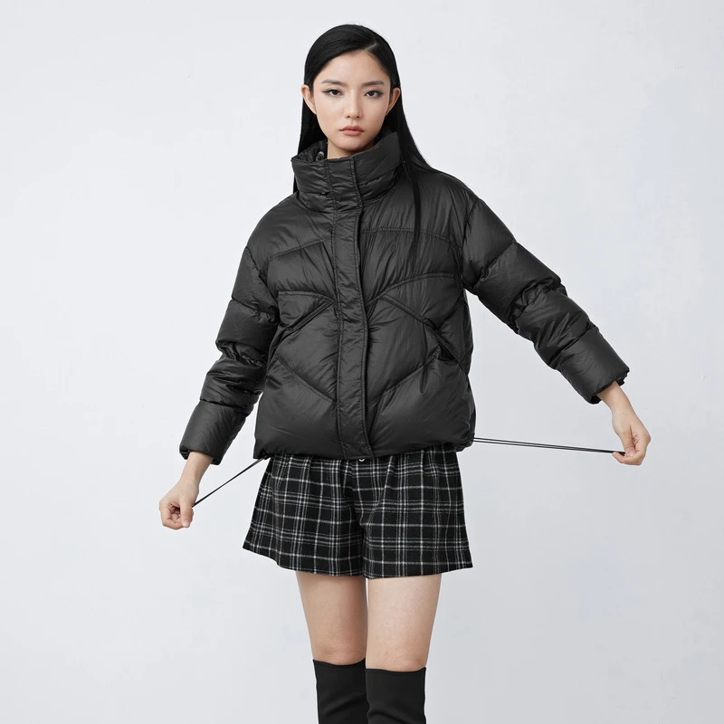 S·DEER圣迪奥冬季新品短款女款时尚休闲轻薄保暖羽绒服S21482401