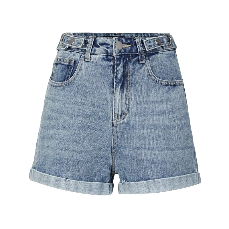 S·DEER圣迪奥清凉薄款时尚女装做旧休闲插袋卷边A字通用S22280923