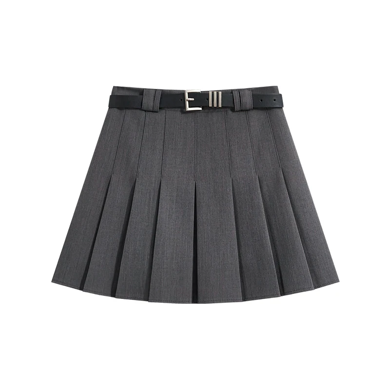 a字半身裙女秋冬新款高腰jk学院风百搭显瘦百褶裙短裙防走光裙子