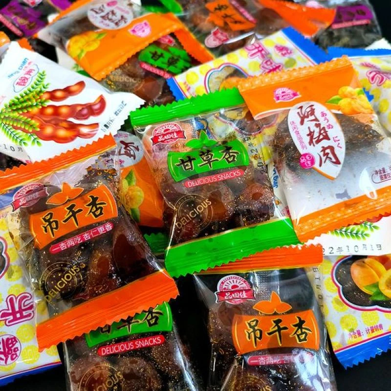 品田佳500g甘草杏吊干杏多种口味混合带核独立小包装蜜饯果脯散装