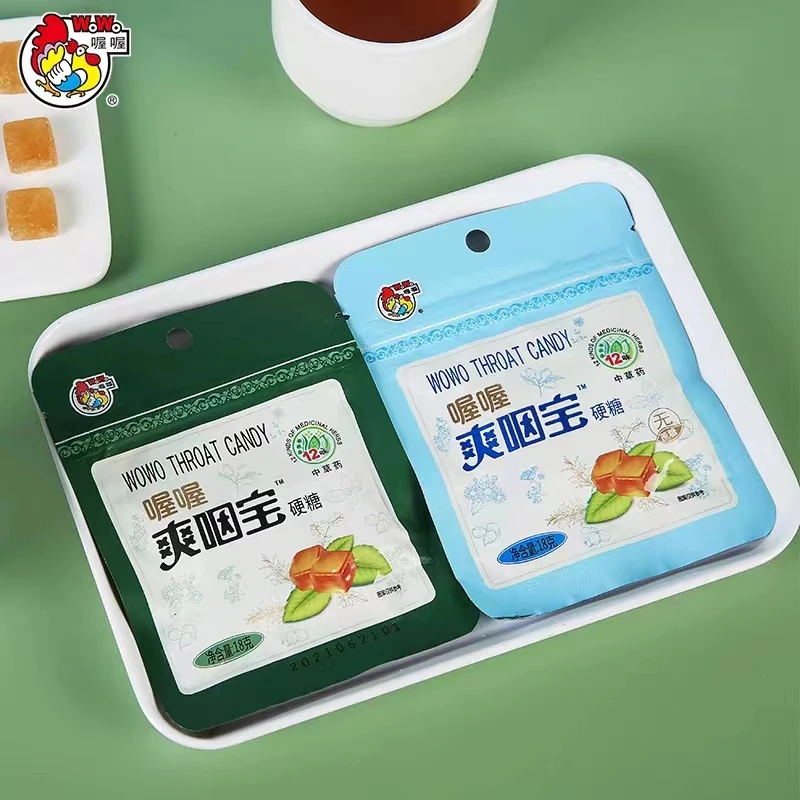 喔喔爽咽宝无蔗糖润喉糖袋装清凉薄荷便携休闲糖果