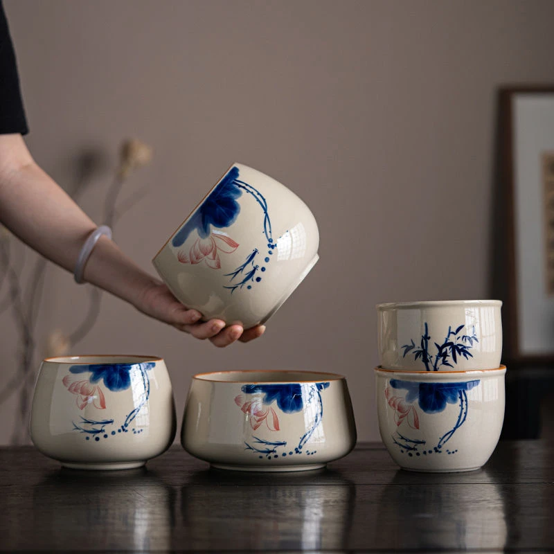 当代 草木灰建水茶道配件工具家用陶瓷茶杯茶洗茶渣缸储茶叶茶水