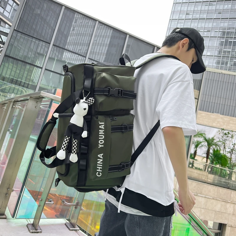 旅行包男款双肩包女轻便韩版百搭多功能包大学生户外旅行包健身包